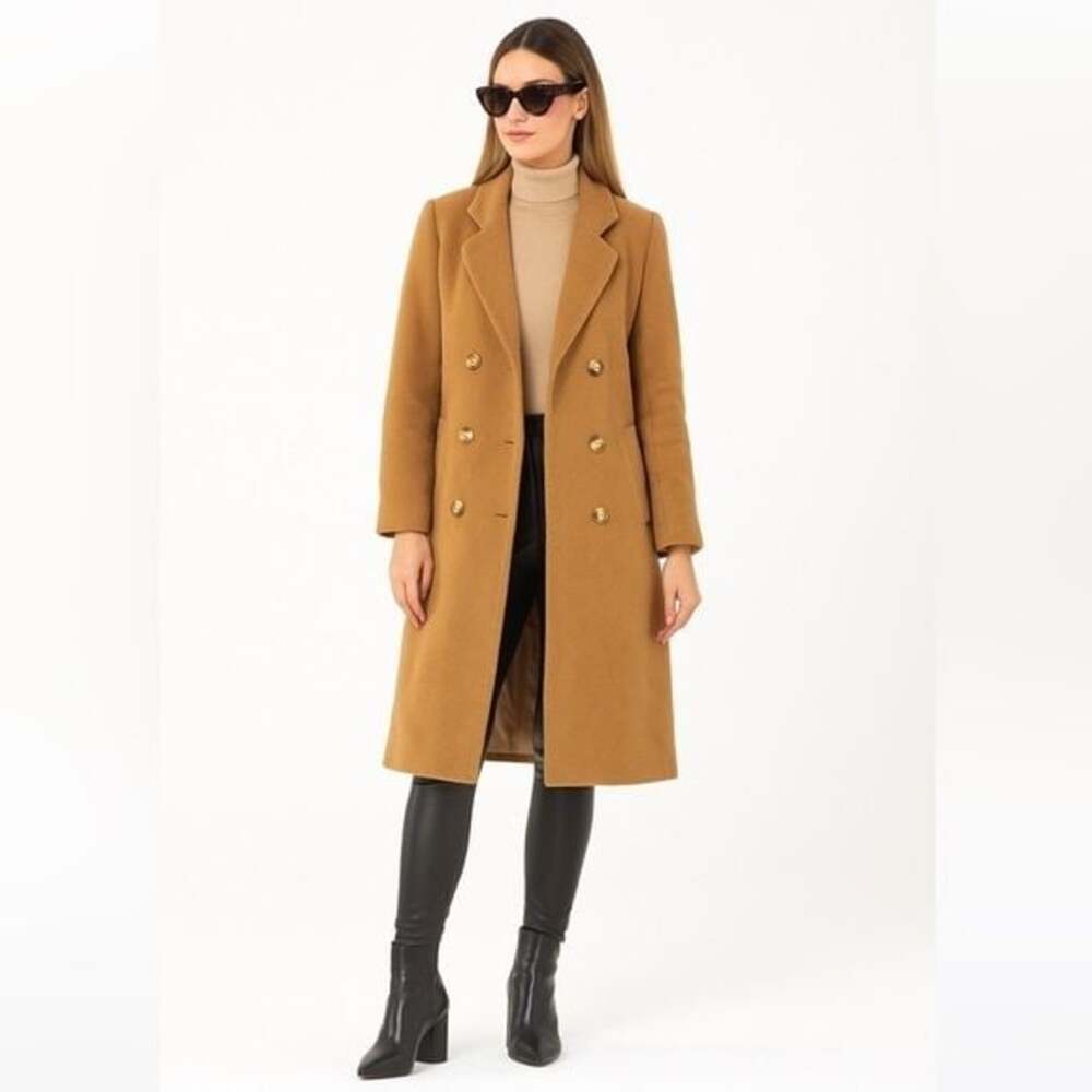 Vintage Fleurette Camel Long Coat Size 2